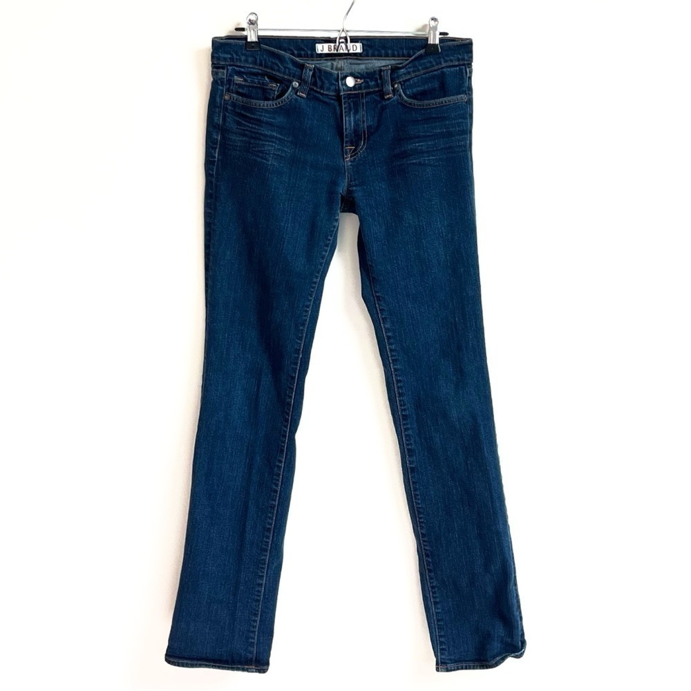 J Brand Vintage Straight Jeans 914 Ink Cut 610 Dark Wash Mid Rise Solid Blue 29